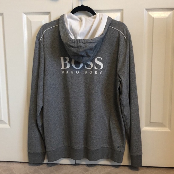 Mens Hugo Boss Light Weight Zip Up Hoodie (Size M) - Picture 2 of 4